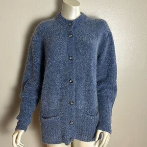Merino extra fine wool and mohair HIGH COUNTRY Button down sweater medium